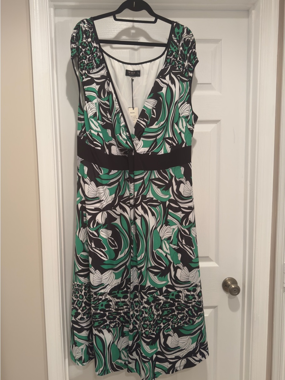 NWT Igigi by Yuliya Rachel Green and Black Floral Dress